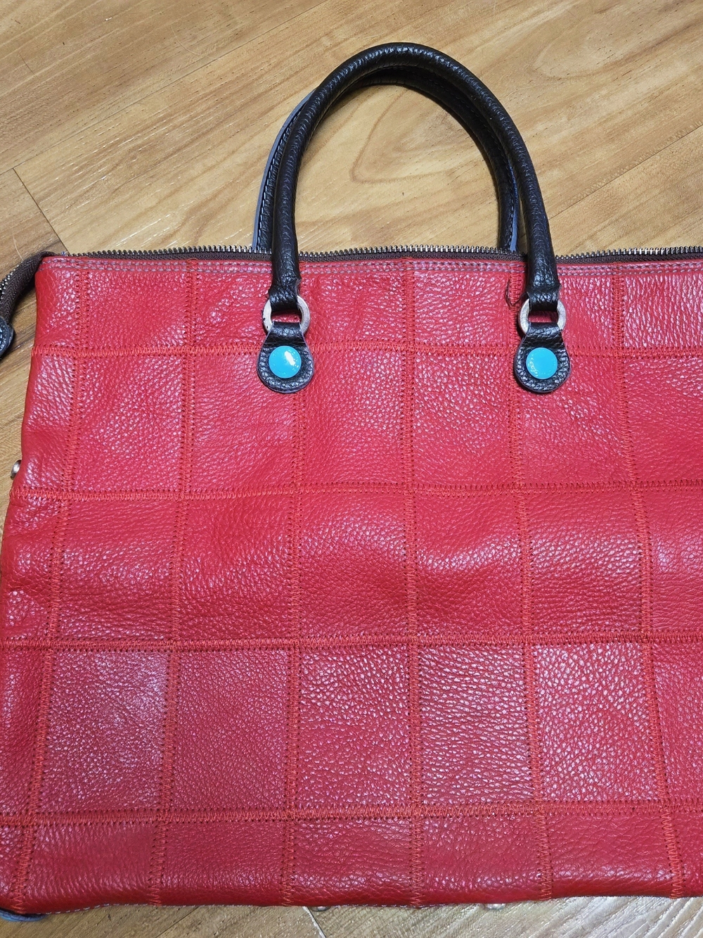 Gabs G43 patchwork tote bag,  Italian calf leather